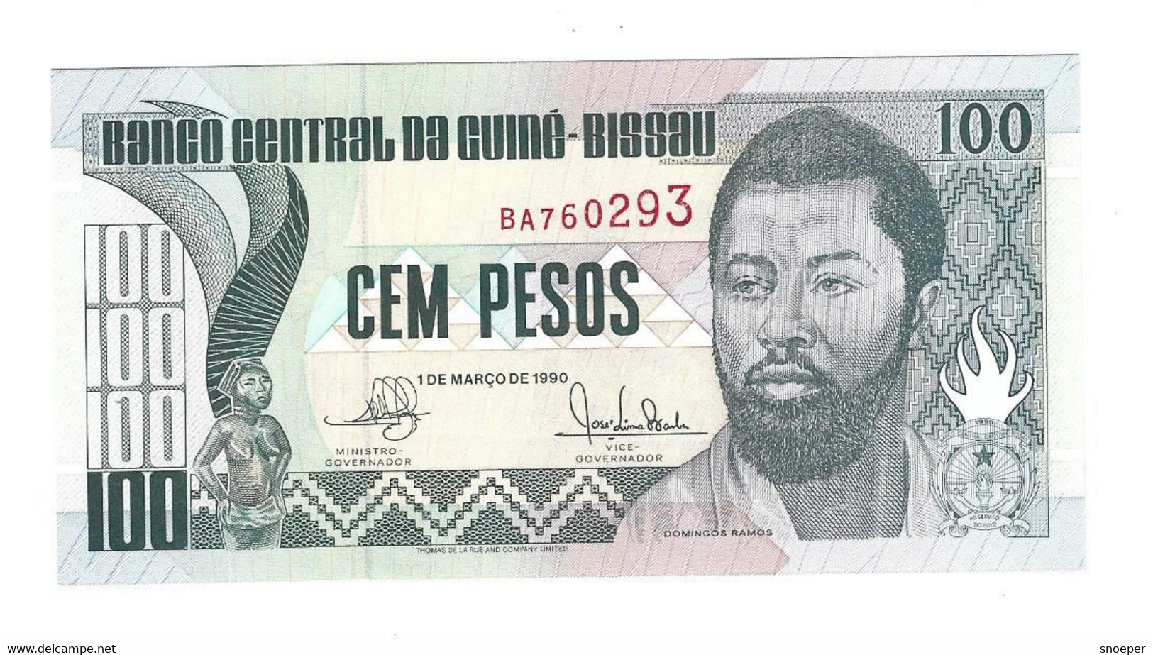 *guinea Bissau  100 Pesos 1990  11  Unc - Guinea–Bissau