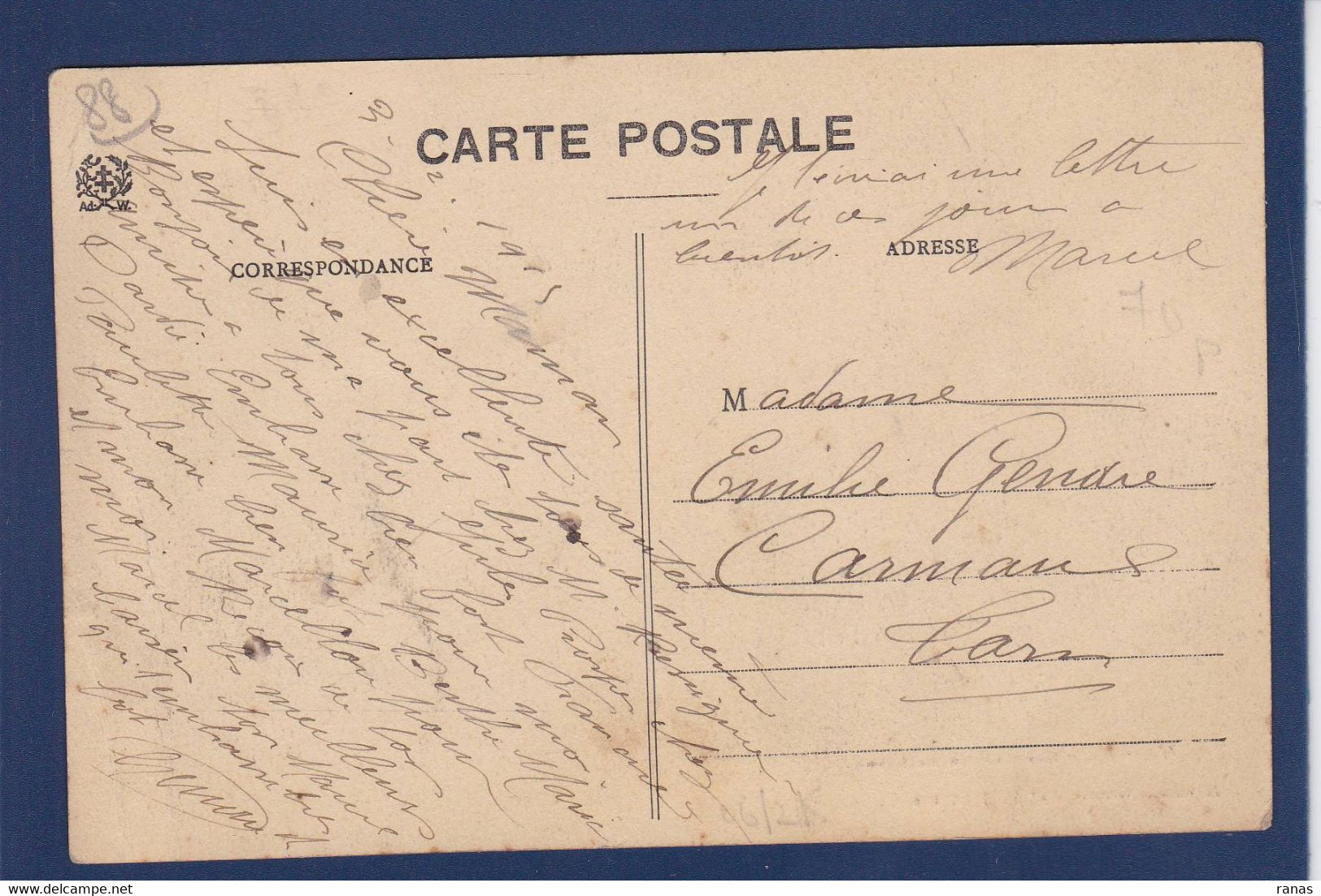 CPA [88] Vosges > Remiremont Types écrite Métier Cardage De La Laine - Remiremont