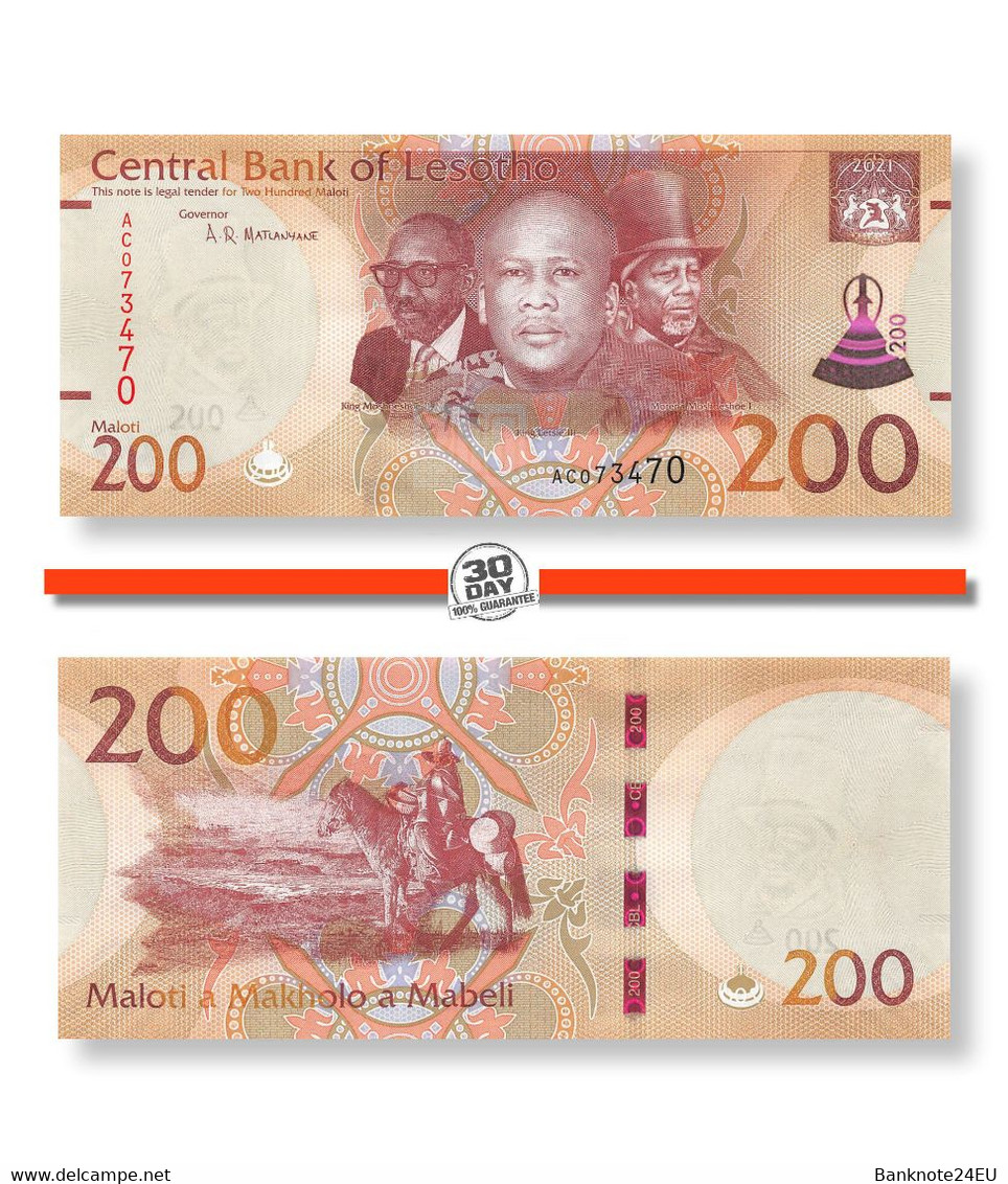 Lesotho 200 Maloti 2021 Unc - Lesoto