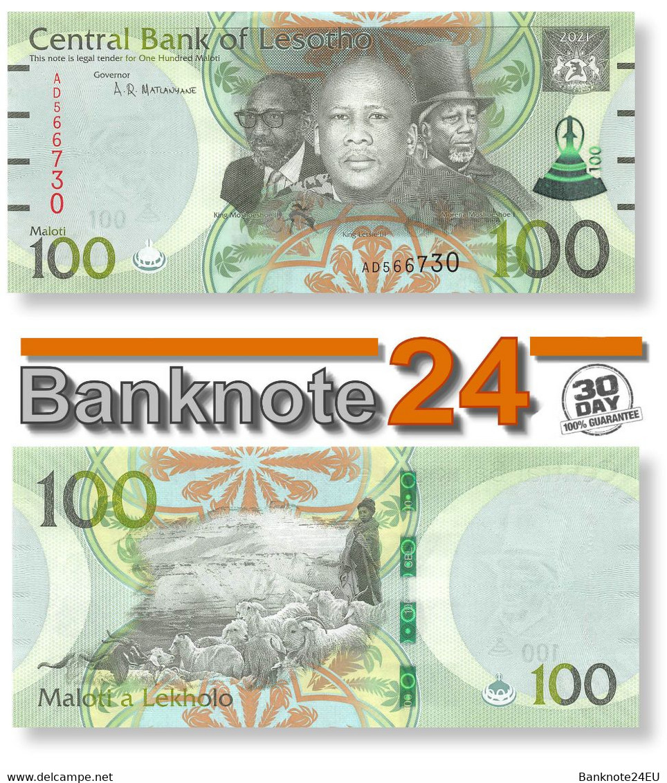 Lesotho 100 Maloti 2021 Unc Pn 24d - Lesoto