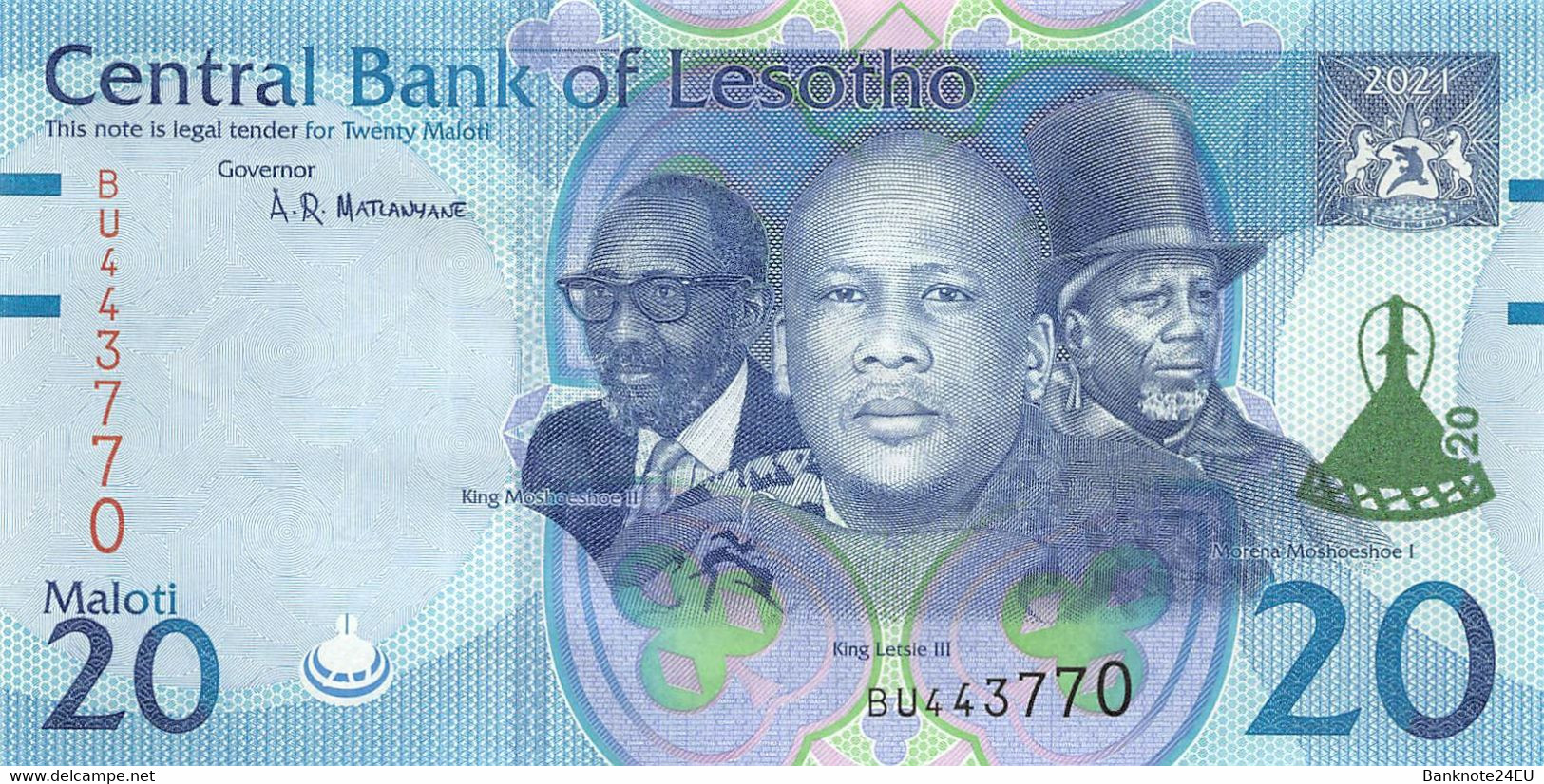 Lesotho 20 Maloti 2021 Unc Pn 22d - Lesoto