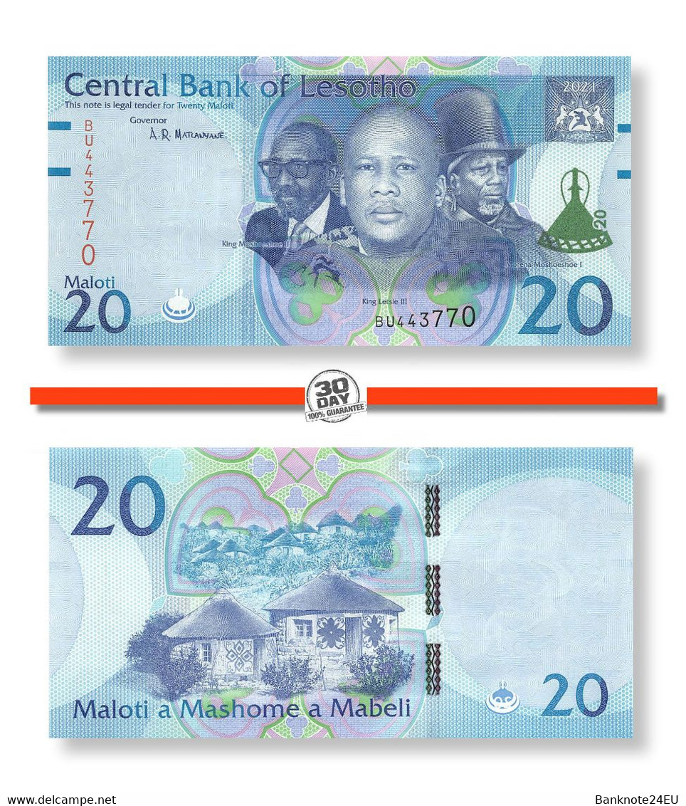 Full Set Lesotho 10-20-50-100-200 Maloti 2022 Unc Pn 21c-22d-23c-24d-25b - Lesoto