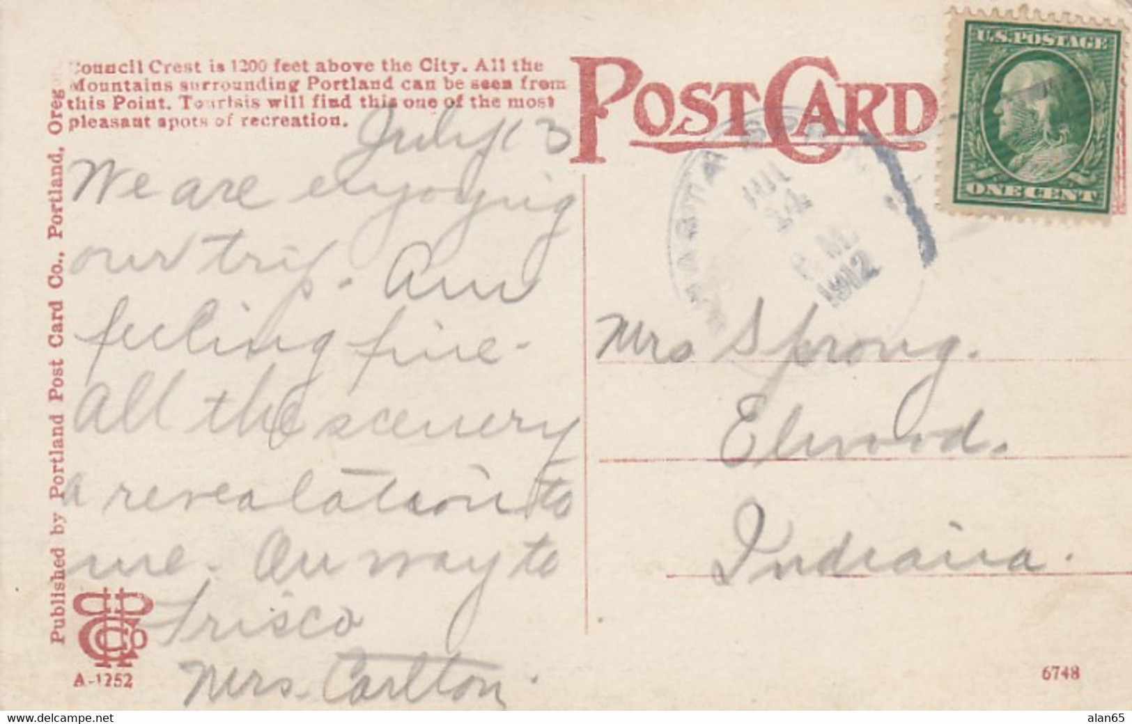 Portland Oregon, Council Crest, Dreamland Amusement Park, C1910s Vintage Postcard - Portland