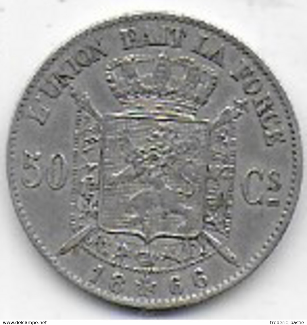 BELGIQUE - Léopold II   -  50 Cs  1866 - 50 Cent