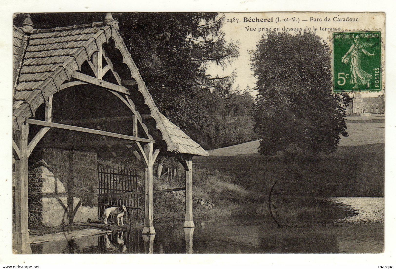 Cpa N° 2487 BECHEREL Parc De Caradeuc Vue Prise En Dessous De La Terrasse - Bécherel