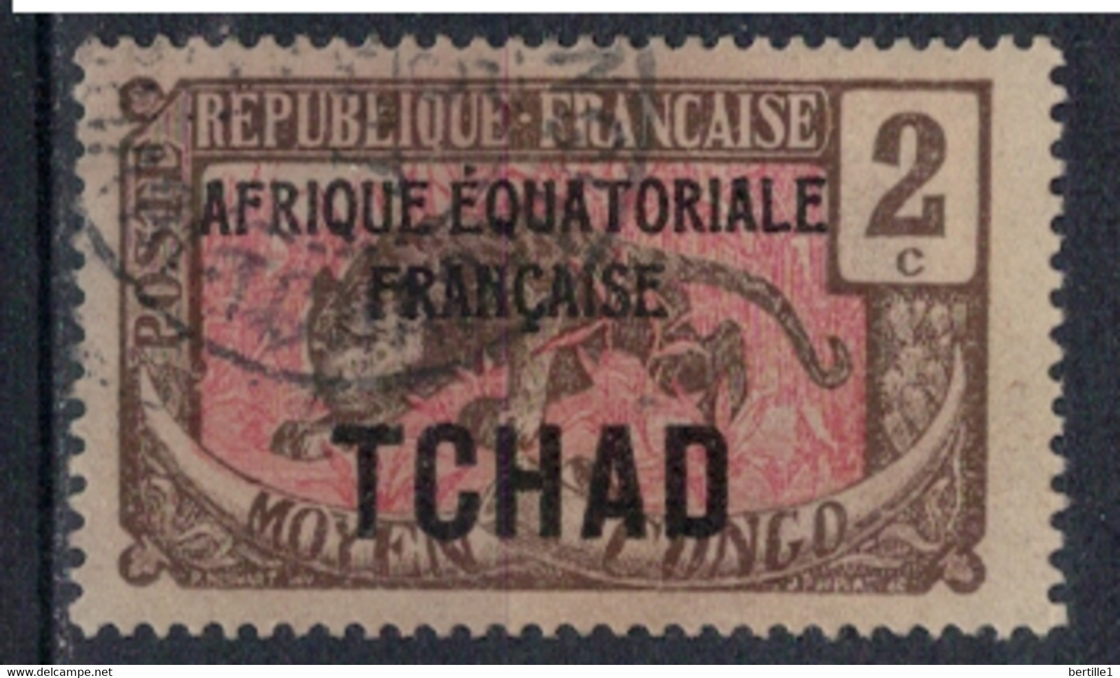 TCHAD    N°  YVERT  2  ( 3 )   OBLITERE     ( Ob   9 / 58 ) - Used Stamps