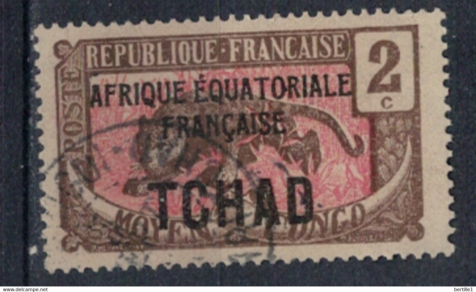 TCHAD    N°  YVERT  2  ( 6 )   OBLITERE     ( Ob   9 / 59 ) - Used Stamps