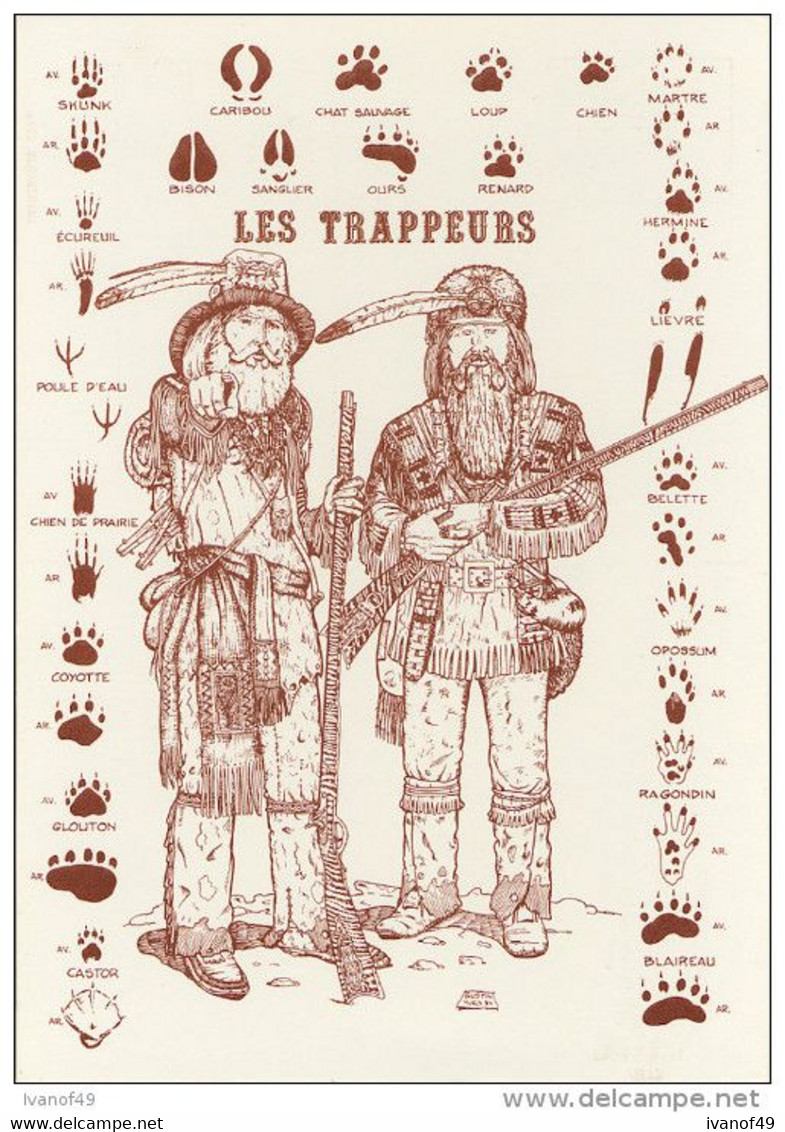 Ancienne AFFICHE - BIG BEAR - "Chez Cognet 16700 RUFFEC" -  + LES TRAPPEURS - Série De 12 CP - Affiches