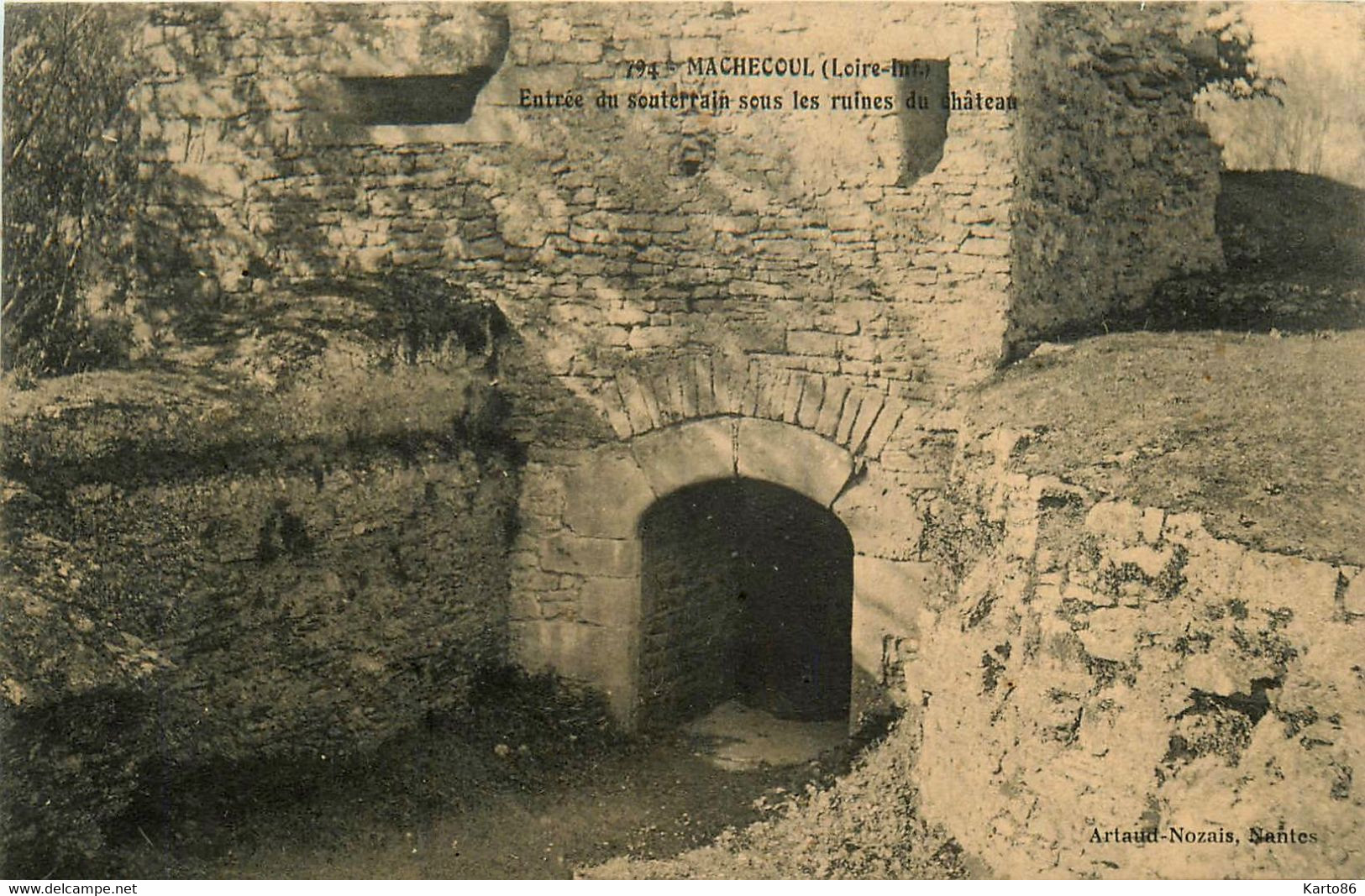 Machecoul * Entrée Du Souterrain Sous Les Ruines Du Château - Machecoul