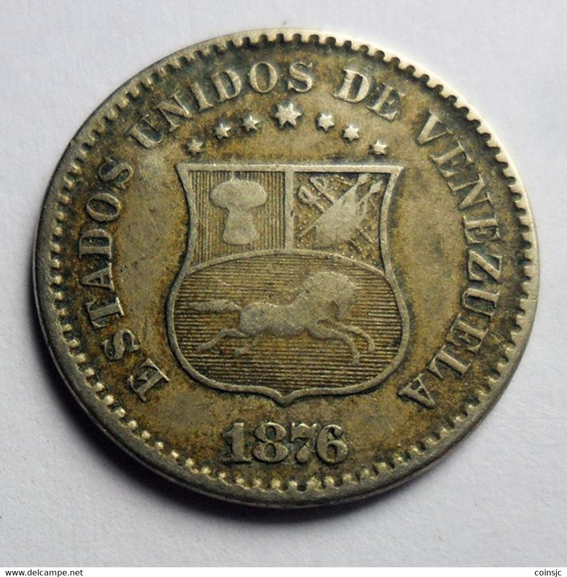 VENEZUELA  - 1 CENTAVO - 1876 - Venezuela