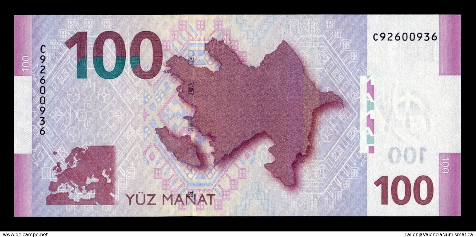 Azerbaiyan Azerbaijan 100 Manat 2013 Pick 36 SC UNC - Aserbaidschan