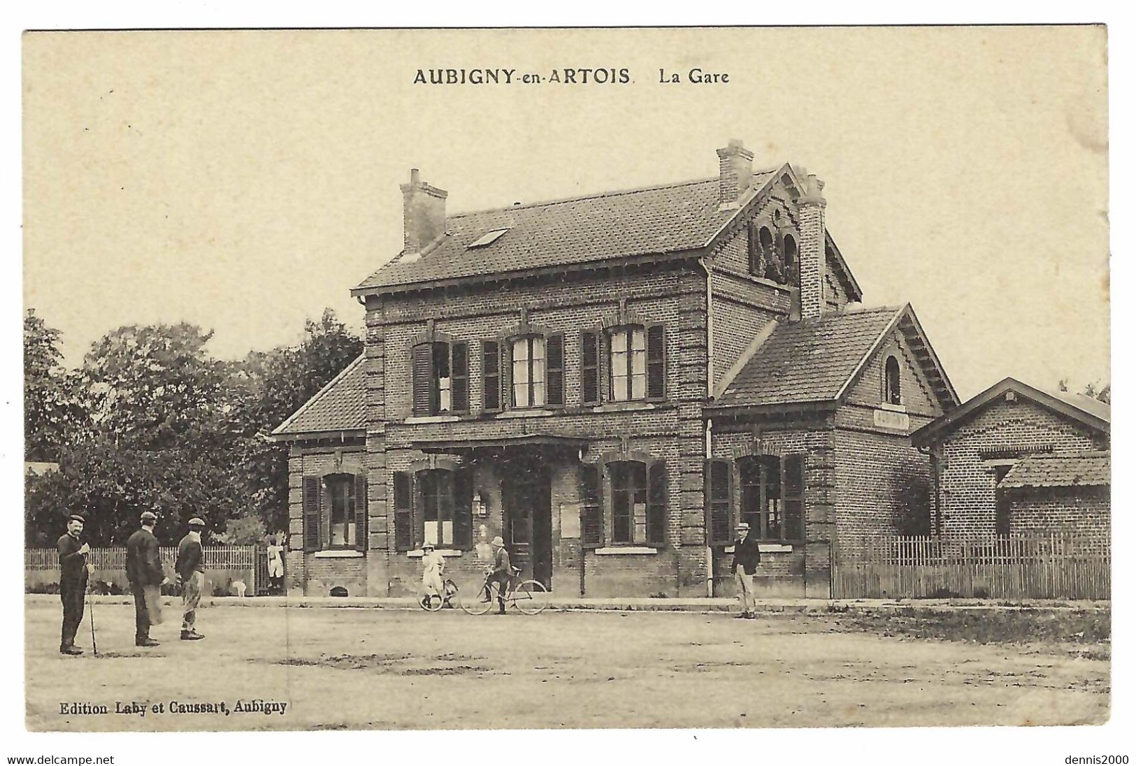 AUBIGNY EN ARTOIS (62) - La Gare - Ed. Laby Et Caussart, Aubigny - Aubigny En Artois