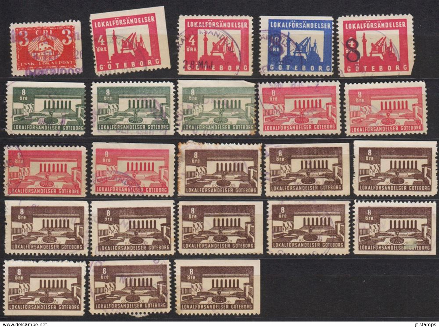 1926-1945. SVERIGE. LOKALFÖRSÄNDELSER GÖTEBORG. 23 Stamps All Cancelled. Few With Thin Spot.  - JF520115 - Lokale Uitgaven