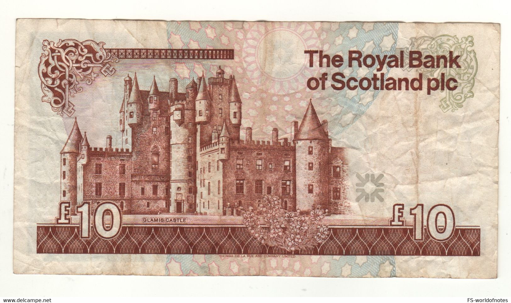 SCOTLAND Scarce 10 Pounds  " Z Serie = REPLACEMENT"  P353a "Royal  Bank Of Scotland"  Dated 23rd March 1994 - 10 Ponden