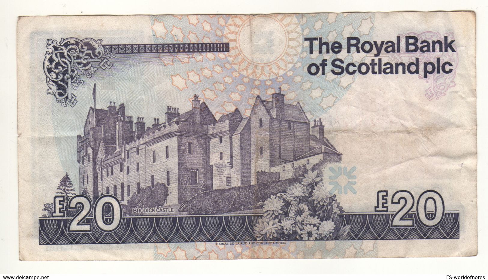 SCOTLAND Scarce 20 Pounds  " Z Serie = REPLACEMENT"  P354d  "Royal  Bank Of Scotland"  Dated 27th June 2000 - 20 Pounds