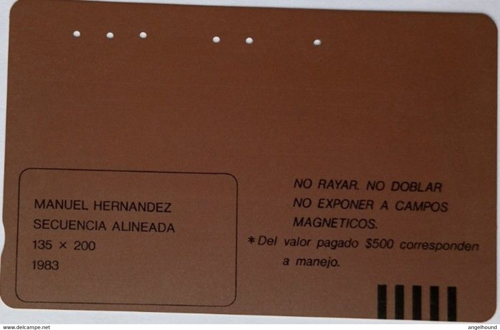 Colombia $15,500 Manuel Hernandez "Secuencia Alineada " - Kolumbien