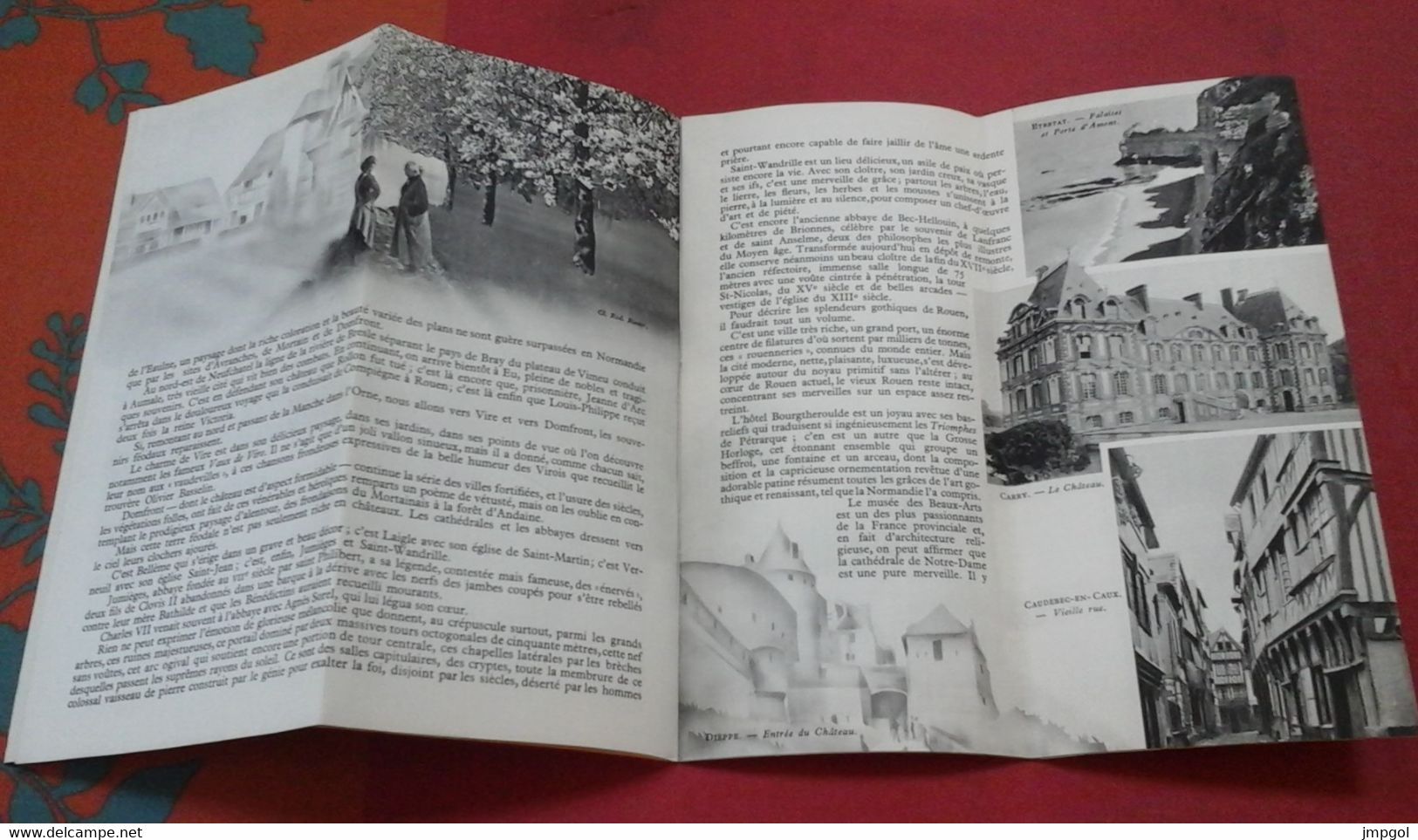 Dépliant Touristique Normandie 1935 Ed Chemins De Fer De L'Etat Coutances Mont St Michel Etretat Rouen Caudebec...... - Tourism Brochures