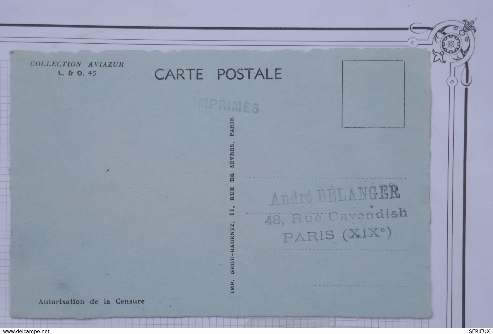 AO 14 FRANCE BELLE  CARTE 1945  CONCOURS D HIVER M.R.A  + AFFRANC. PLAISANT - 1960-.... Briefe & Dokumente