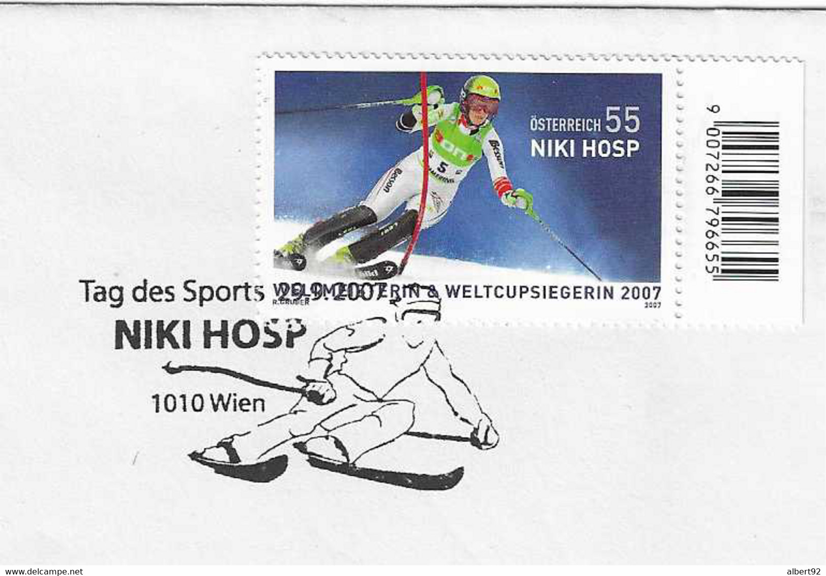 2007 Niki Hosp (Autriche) Médaillée D' Argent En Slalom Aux Jeux Olympiques De Turin 2006 - Invierno 2006: Turín