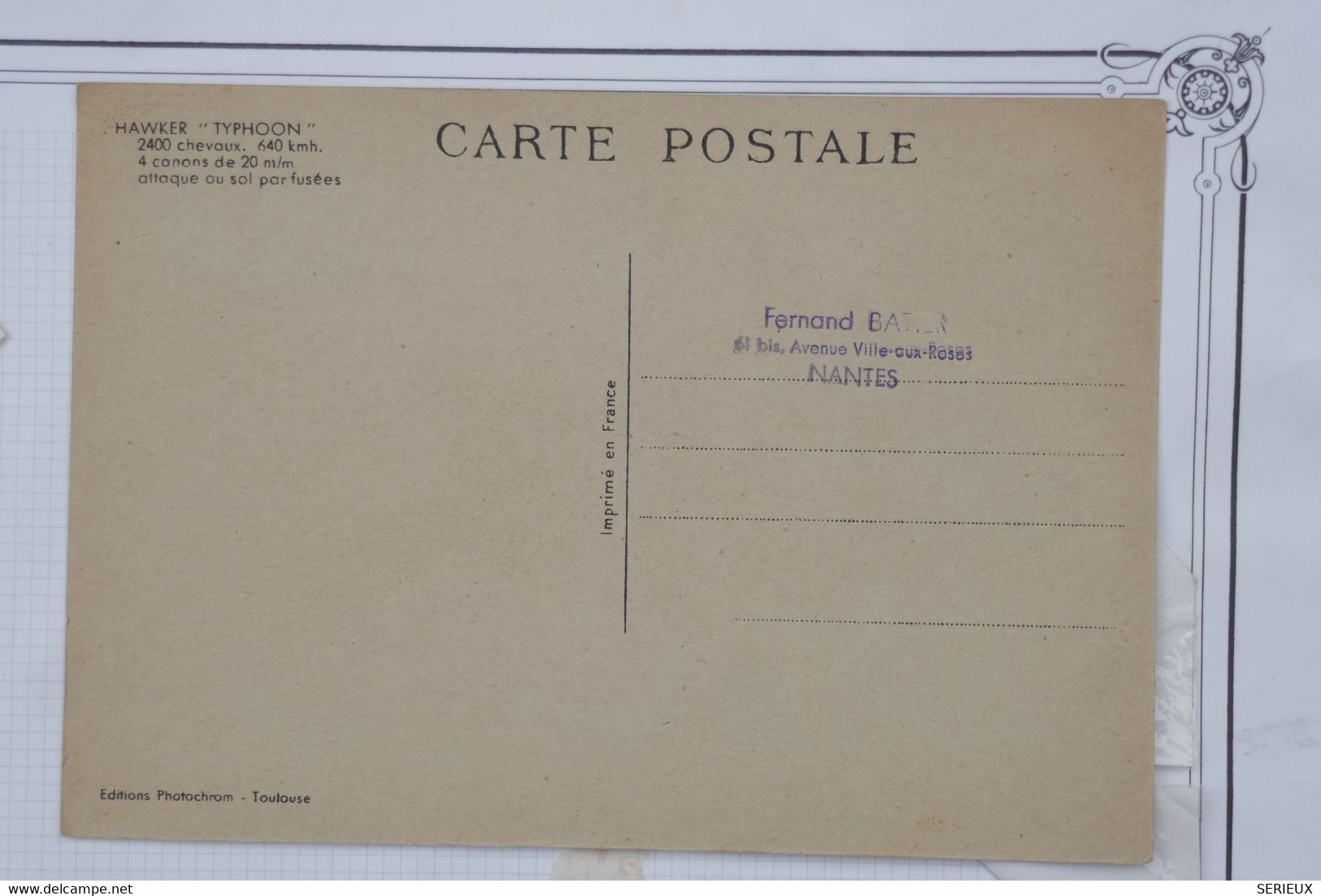 AO 14 FRANCE BELLE  CARTE 1947  1ER  ESSAI TOUR DU CADRAN  LA BAULE  + AFFRANC. PLAISANT - 1960-.... Briefe & Dokumente