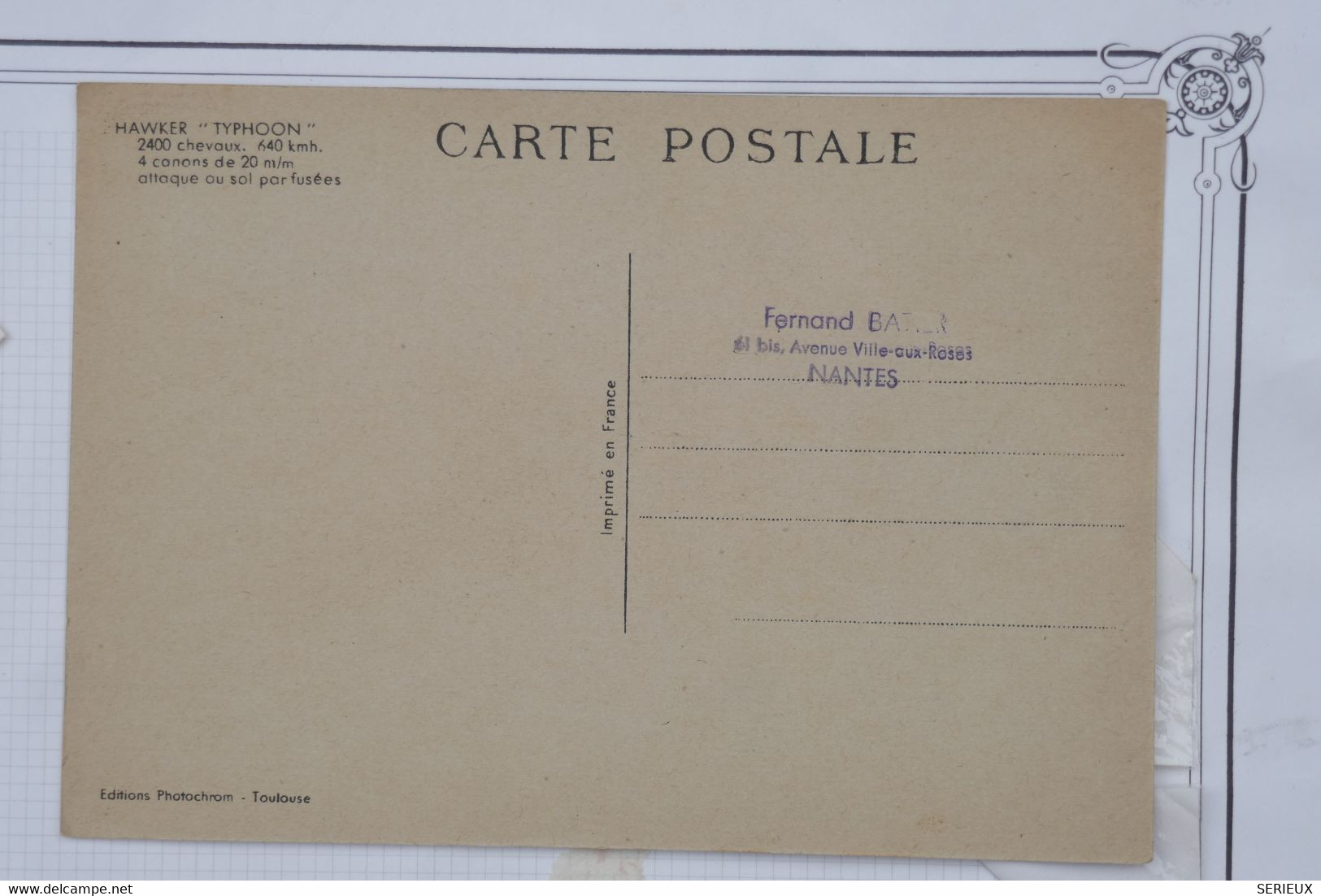 AO 14 FRANCE BELLE  CARTE 1947  1ER  ESSAI TOUR DU CADRAN  LA BAULE  + AFFRANC. PLAISANT - 1960-.... Lettres & Documents