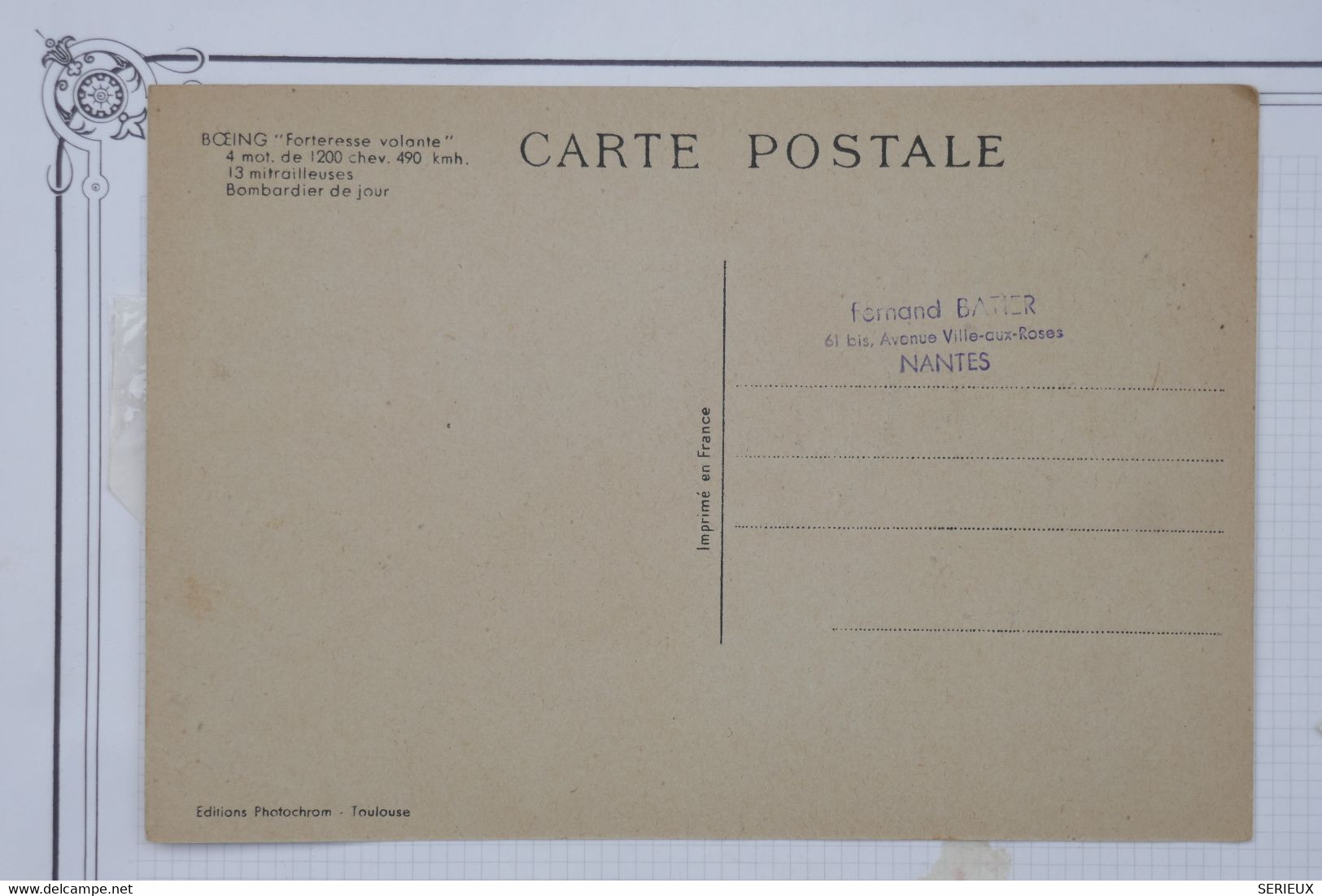 AO 14 FRANCE BELLE  CARTE 1947  1ER  ESSAI TOUR DU CADRAN  LA BAULE  + AFFRANC. PLAISANT - 1960-.... Lettres & Documents