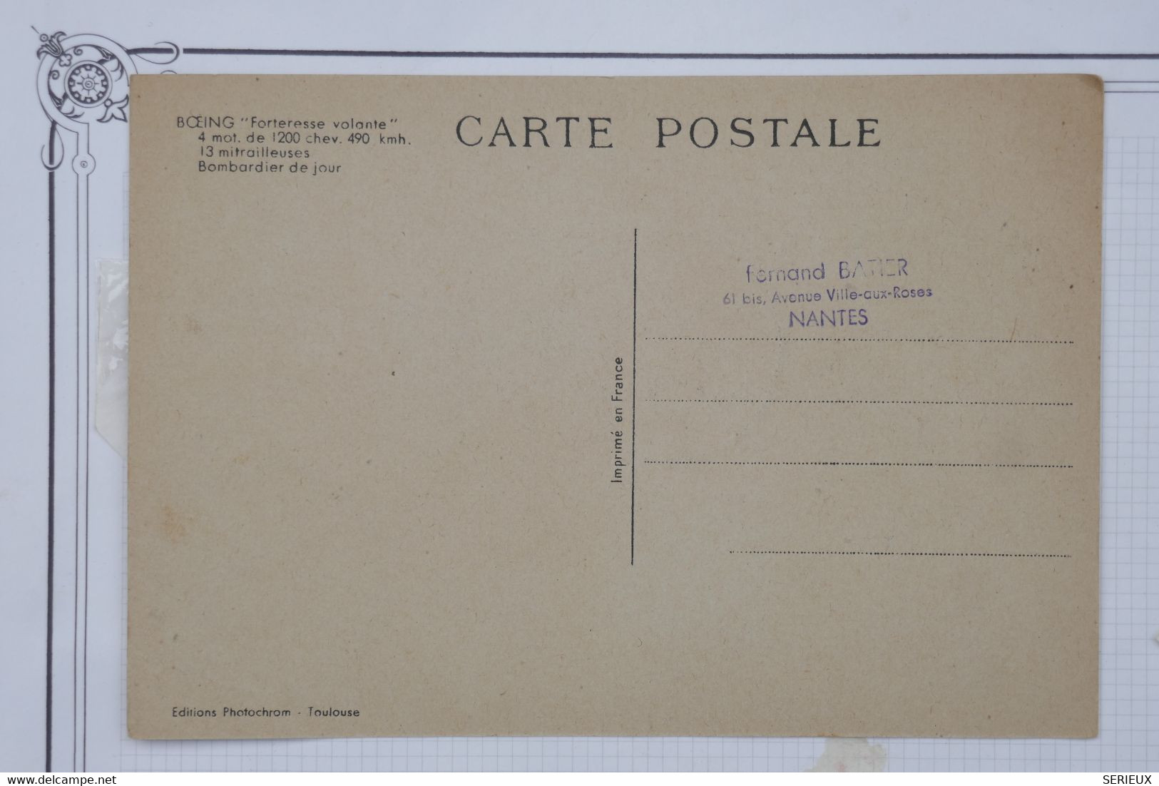 AO 14 FRANCE BELLE  CARTE 1947  1ER  ESSAI TOUR DU CADRAN  LA BAULE  + AFFRANC. PLAISANT - 1960-.... Brieven & Documenten