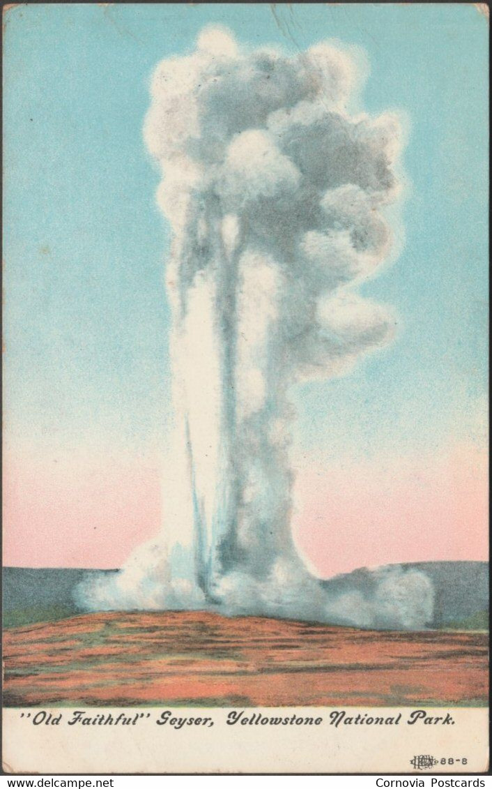 Old Faithful Geyser, Yellowstone National Park, C.1905 - IPC&N Co Postcard - Yellowstone