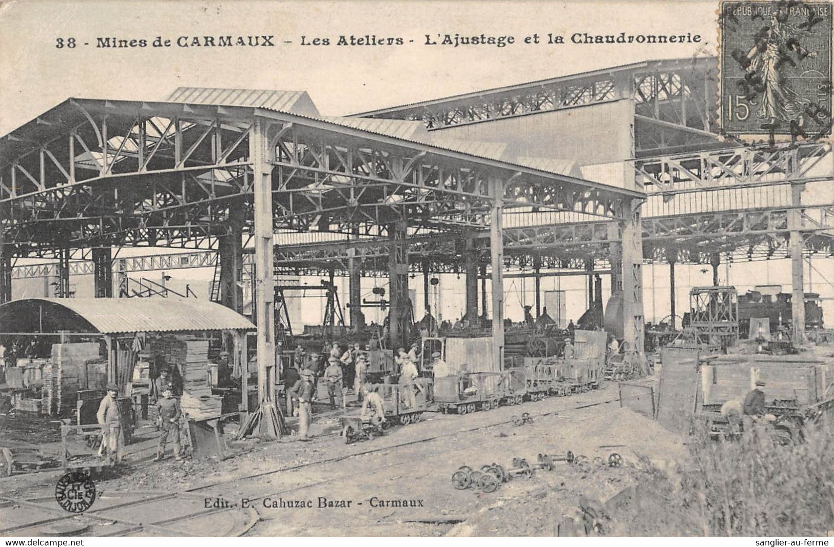 CPA 81 MINES DE CARMAUX LES ATELIERS L'AJUSTAGE ET LA CHAUDRONNERIE - Carmaux