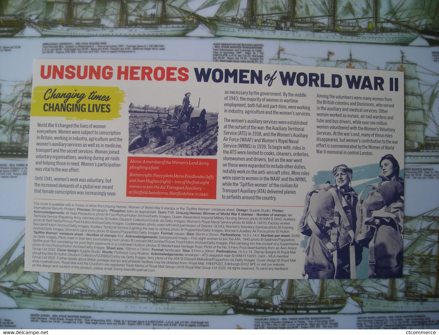 FDC Women Of World War II, Femmes De La Seconde Guerre Mondiale, Women's Land Army, Armée De Terre Des Femmes - 2021-... Em. Décimales