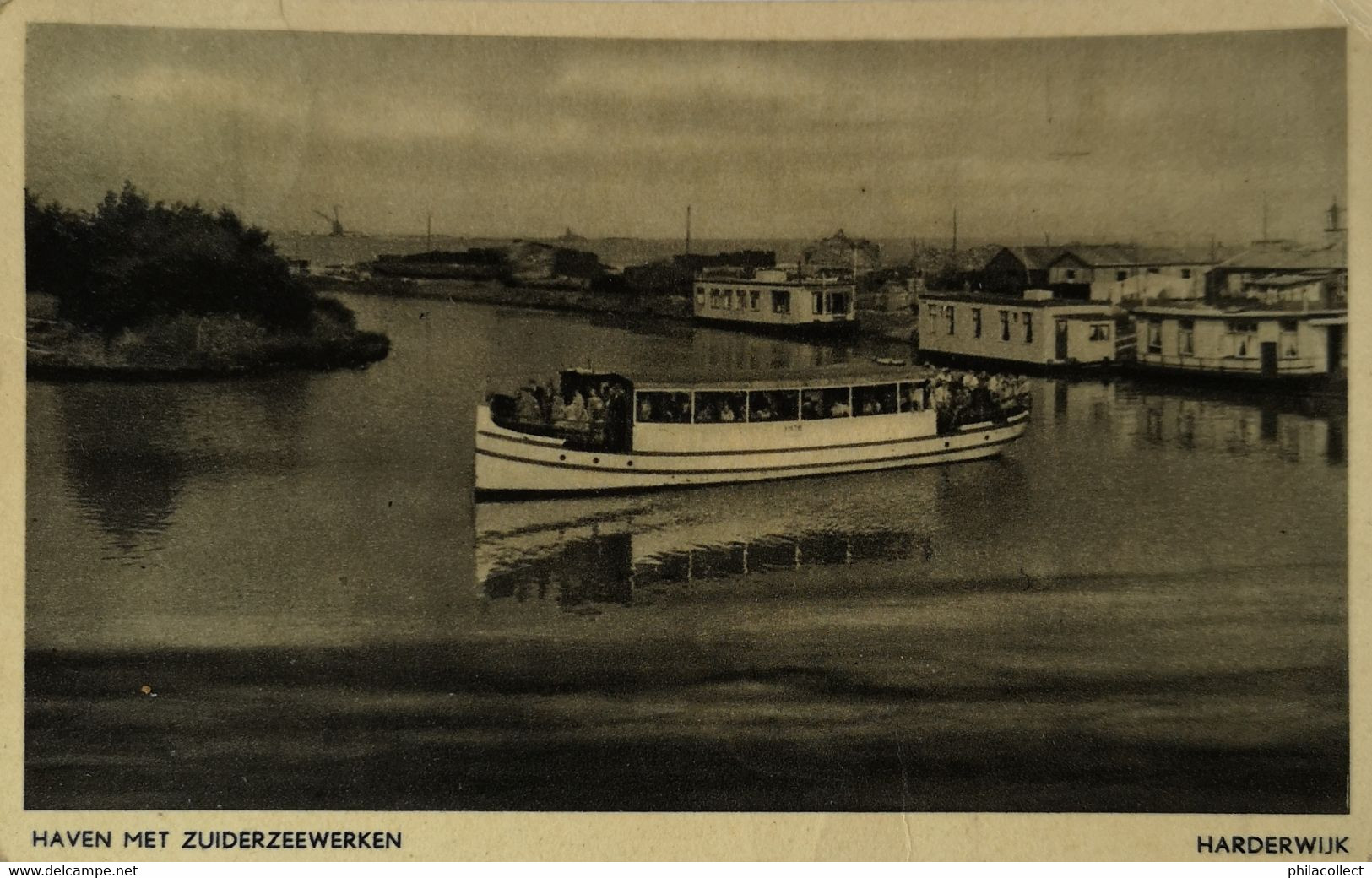 Harderwijk // Haven Met Zuiderzeewerken (Woonarken) 1952 - Harderwijk