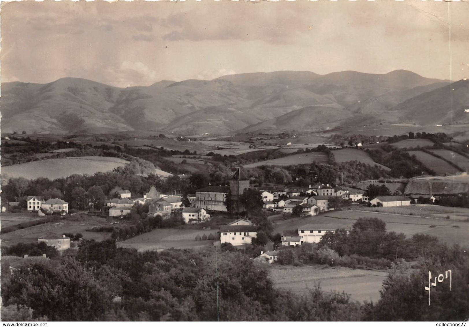 64-SARE-VUE PANORAMIQUE DEPUIS LA ROUTE DE ST JEAN DE LUZ - Sare