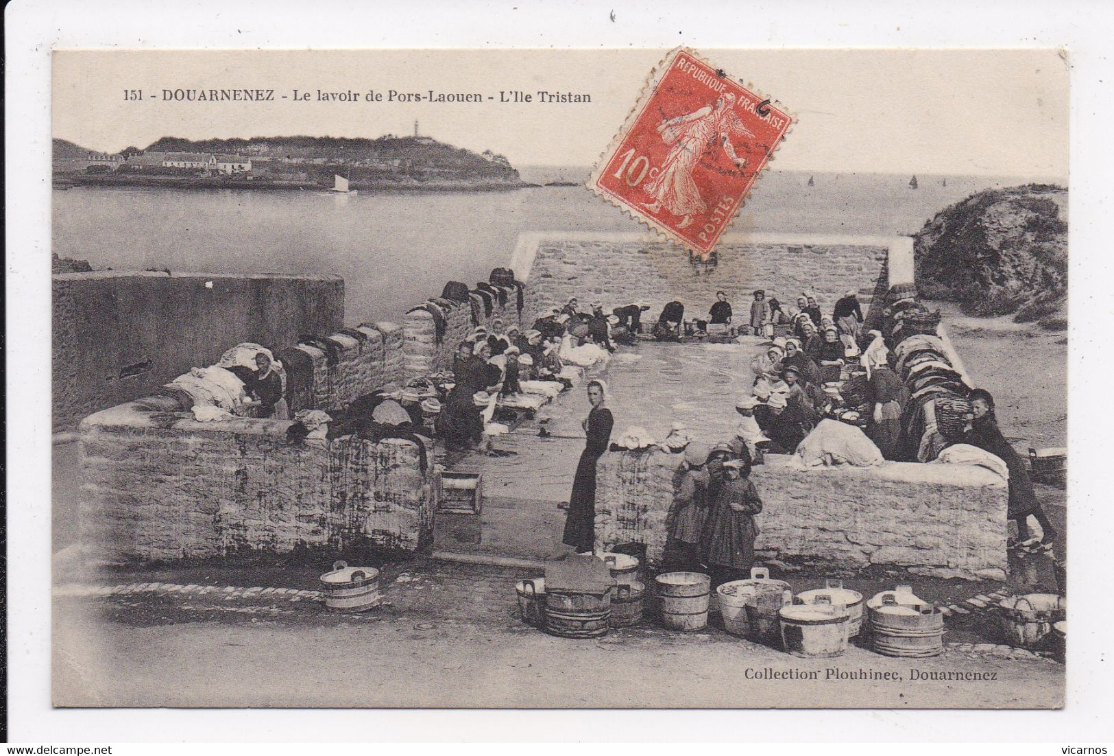 CP 29 DOUARNENEZ Le Lavoir De Pors Laouen L'ile Tristan - Douarnenez