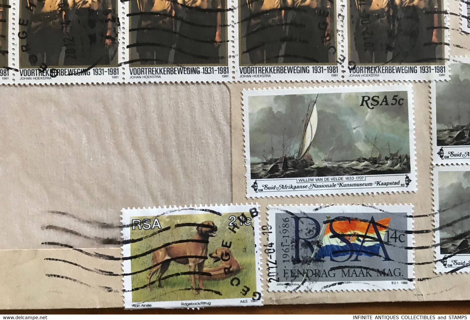 SOUTH AFRICA=LETTER=2012=GEORGE POSTMARK=CDS=CAPE PROVINCE=Mixed Stamps On Cover=BOYSCOUTS=DOG=FLAG=SAILING SHIP=BEADS - Storia Postale