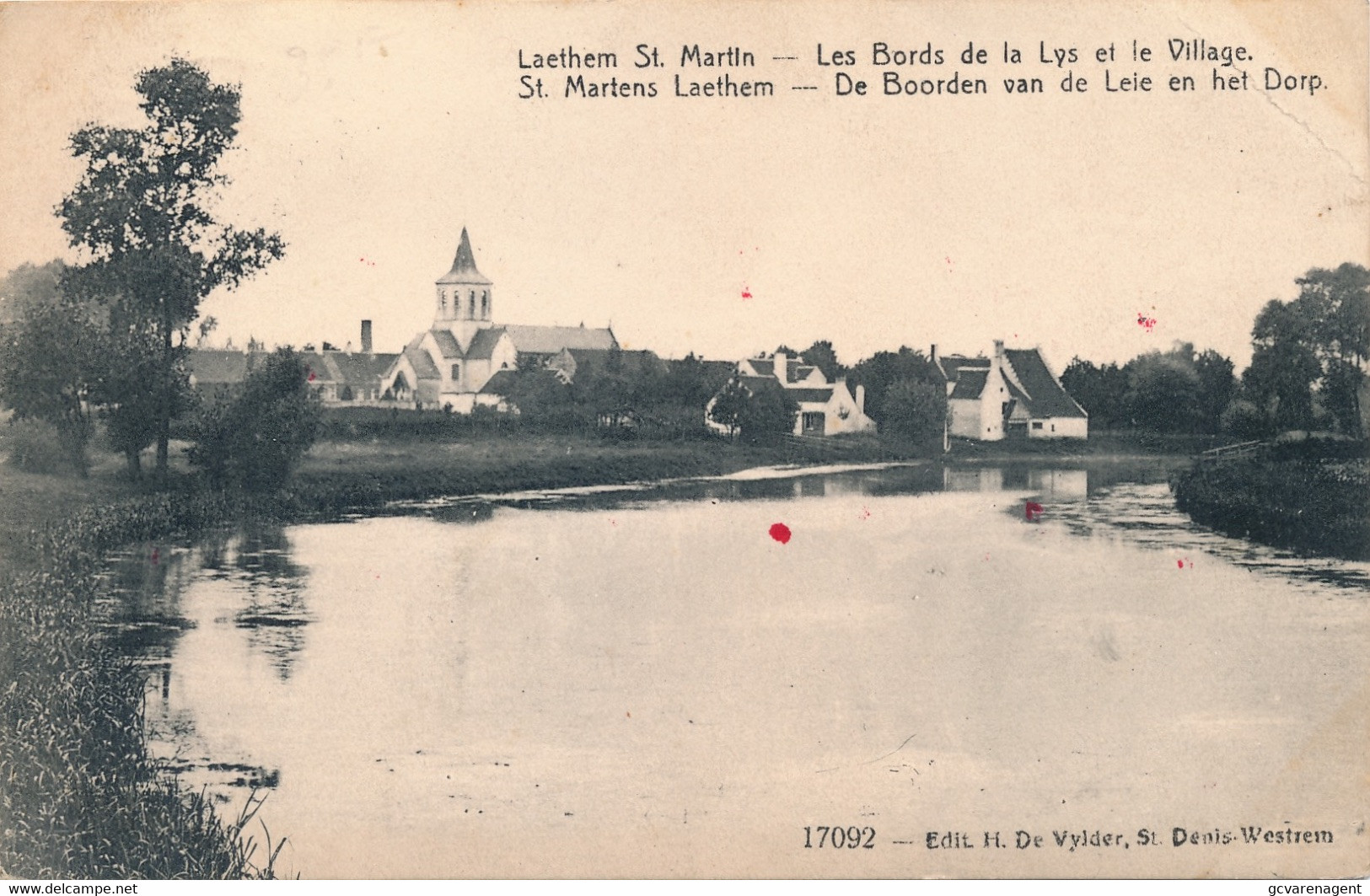 SINT MARTENS LATEM  LES BORDS DE LA LYS ET LE VILLAGE         2 SCANS - Sint-Martens-Latem