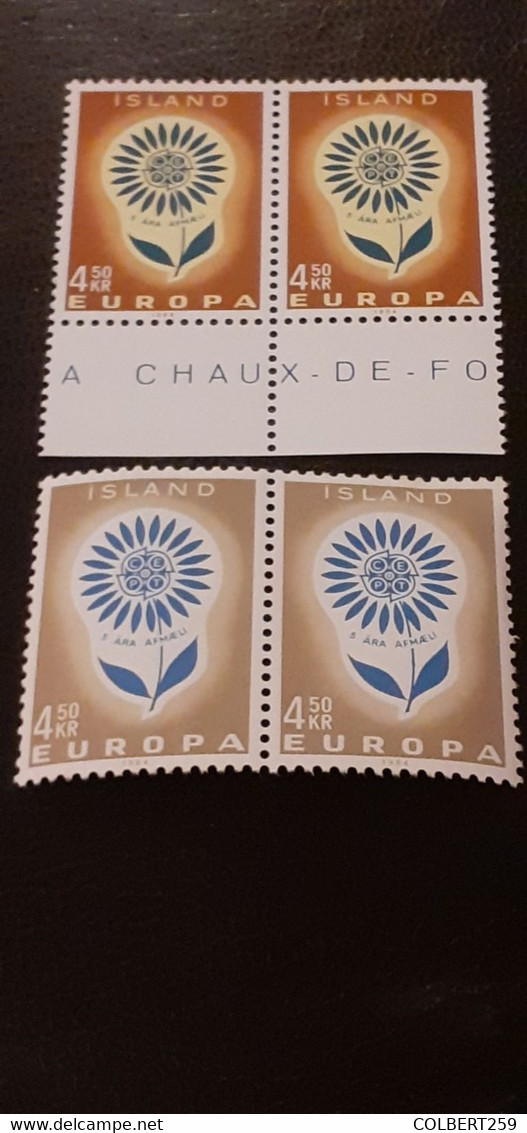 ISLANDE VARIÉTÉS SUR 340 NEUFS **SUPERBES - Imperforates, Proofs & Errors