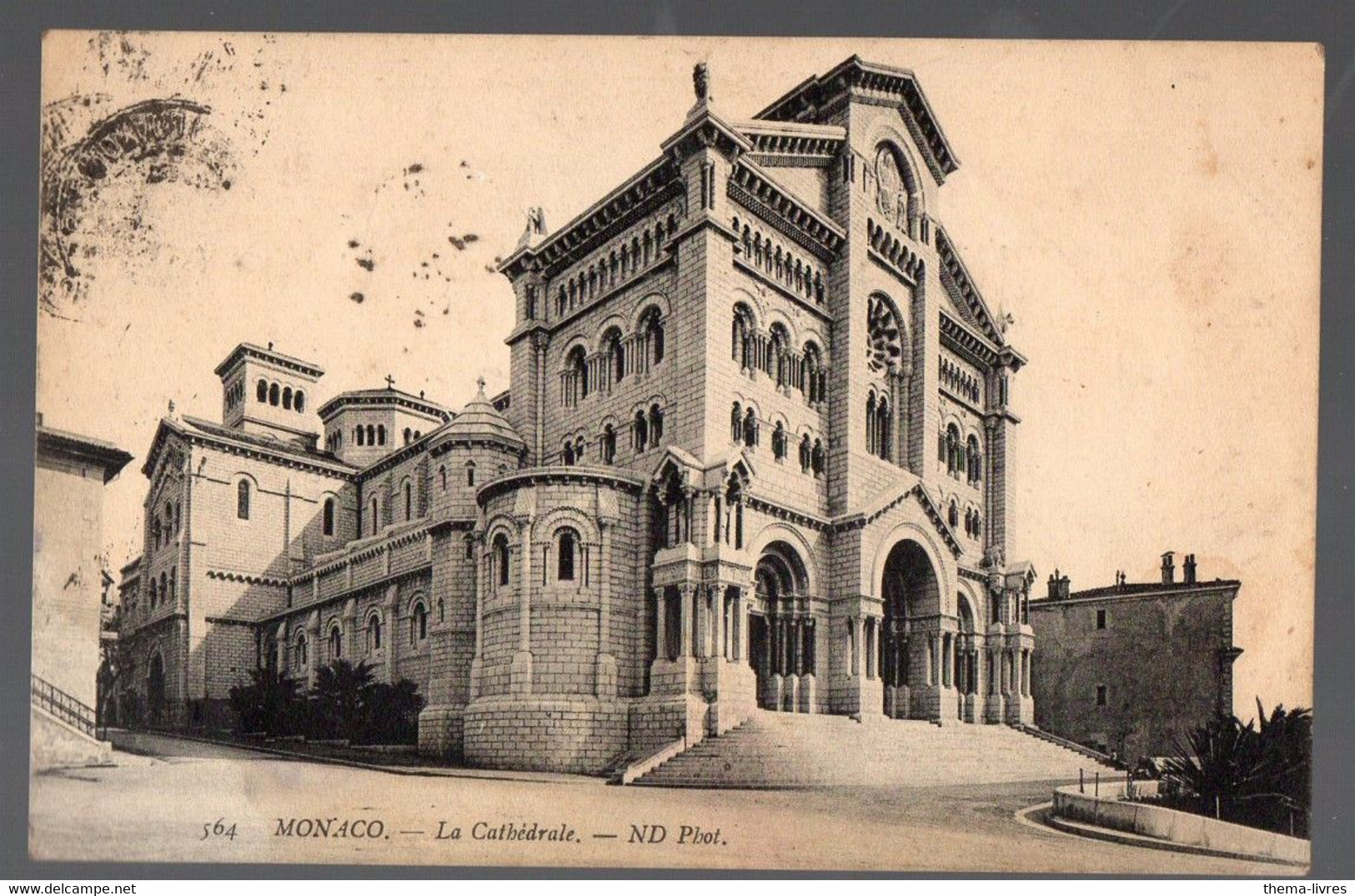 Monaco La Cathédrale  ( Avec Timbre 5c Au Verso) (PPP363908) - Kathedrale Notre-Dame-Immaculée