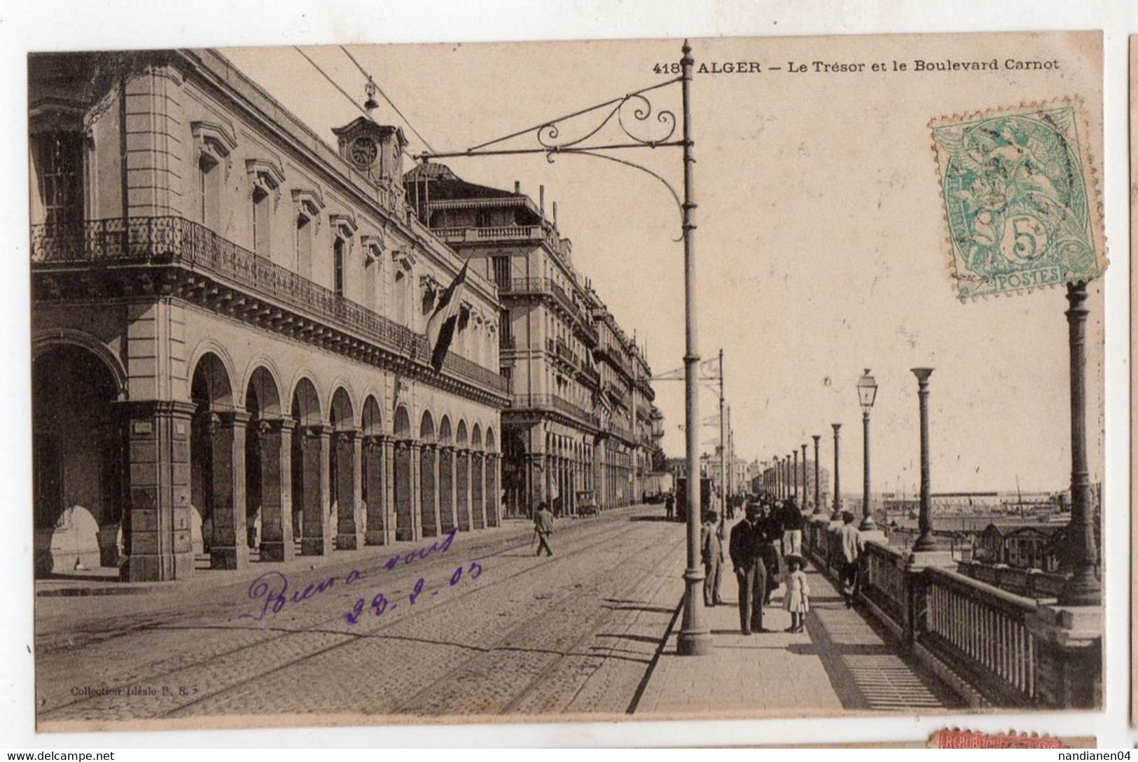 CPA - Algérie - Alger - Le Trésor Et Bd Carnot - Algiers