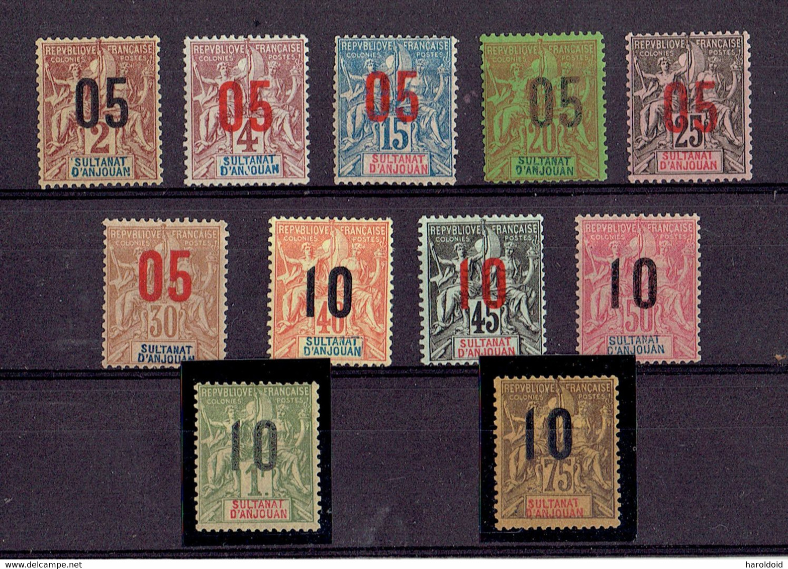 Anjouan - N°20/30 OB - De B à TB - Used Stamps