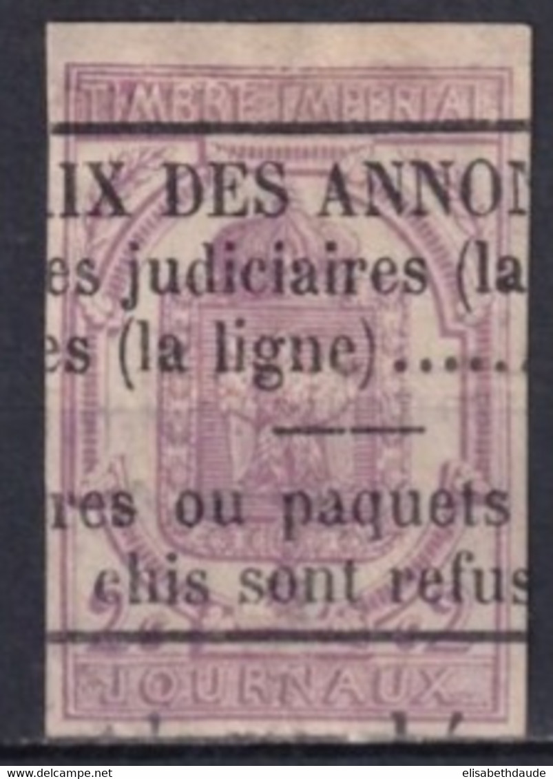 JOURNAUX - 1868 - YVERT N° 1 OBLITERE TYPO - COTE = 85 EUR. - Zeitungsmarken (Streifbänder)