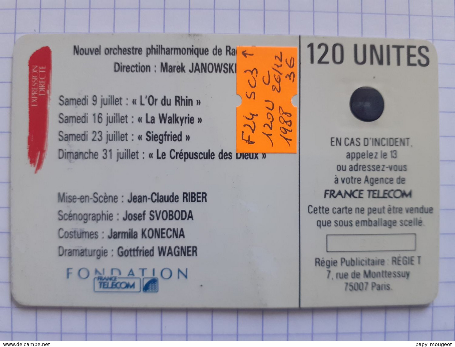 F23 50U SC3 1988 - Wagner - N°102755 Petit Embouti - Trace De Pliure - 1988