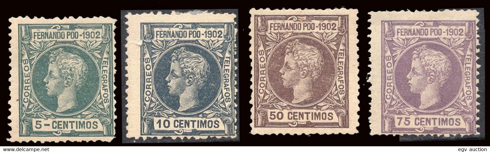 Fernando Poo - Edi * 110+111+113+114 - 1902 - 4 Sellos - Fernando Po
