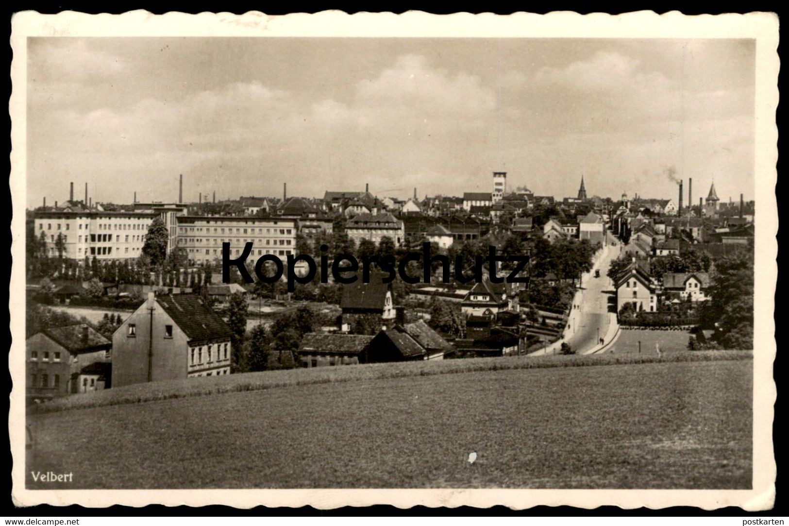 ÄLTERE POSTKARTE VELBERT PANORAMA 1949 GESAMTANSICHT Totalansicht Ansichtskarte AK Cpa Postcard - Velbert