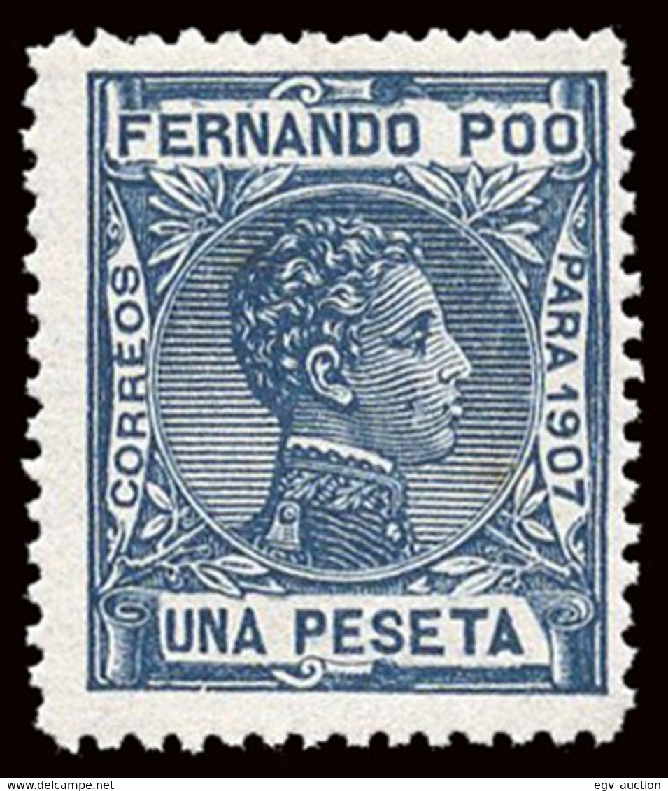 Fernando Poo - Edi ** 162 - 1907 - 1Pta. Azul - Fernando Po