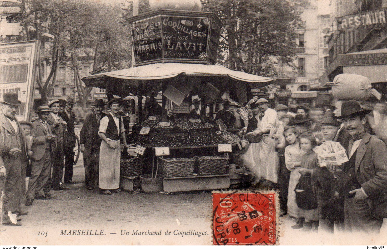 CPA De MARSEILLE  Le Marchand De Coquillages. - Petits Métiers