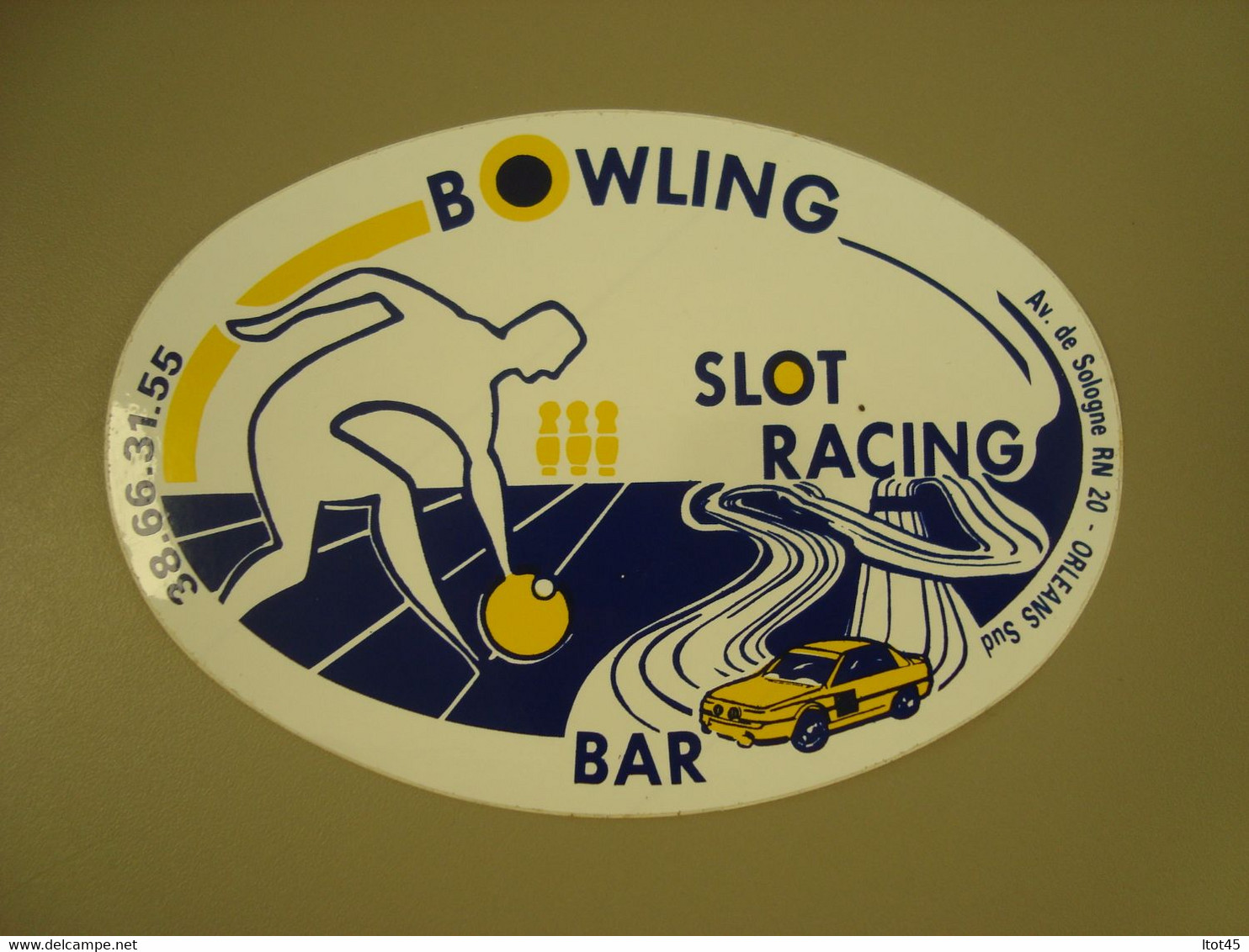 AUTOCOLLANT BOWLING SLOT RACING BAR RN20 ORLEANS 45 - Stickers