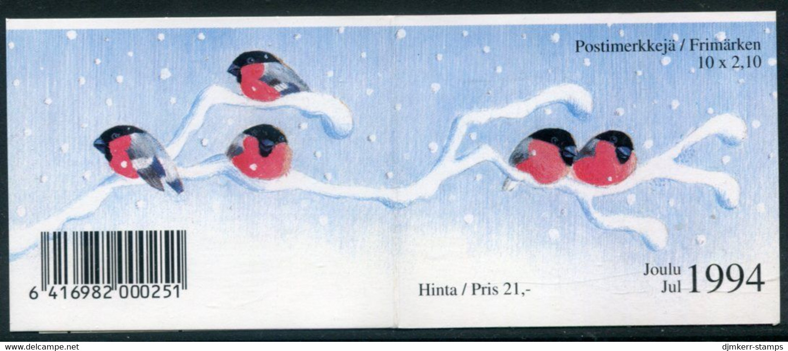 FINLAND 1994 Christmas Booklet Used.  Michel 1274 Dl-Dr - Used Stamps