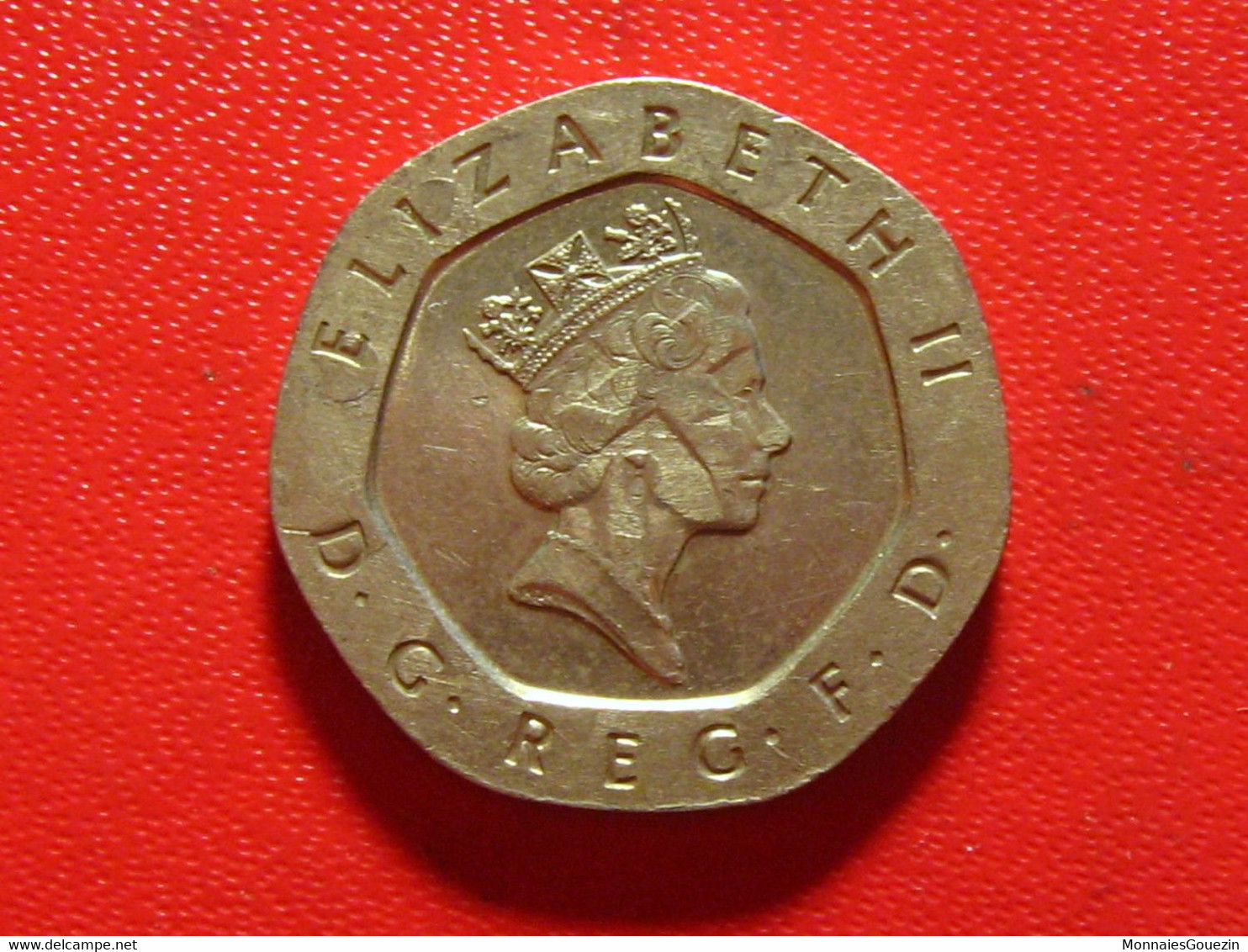 Grande-Bretagne - UK - 20 Pence 1993 Fauté Sur L'avers, Croix Sur Visage 8185 - 20 Pence