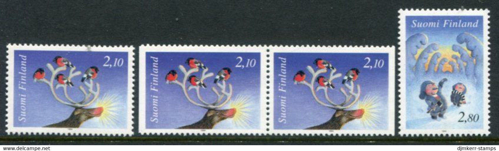 FINLAND 1994 Christmas MNH / **.  Michel 1274-75 + 1274 Dl-Dr - Ungebraucht