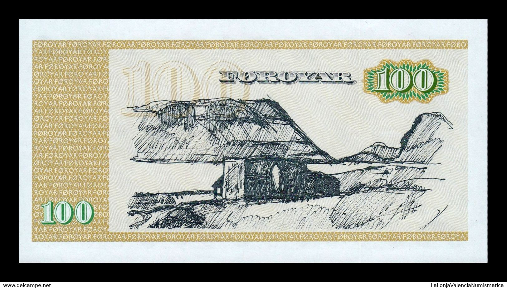 Islas Feroe Faeroe Islands 100 Kronur L.1949 (1990) Pick 21e SC UNC - Faeroër